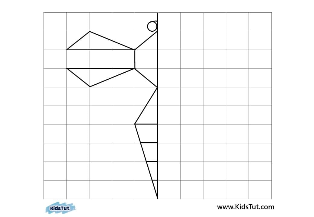 Simple Symmetry Drawing Worksheets for kids
