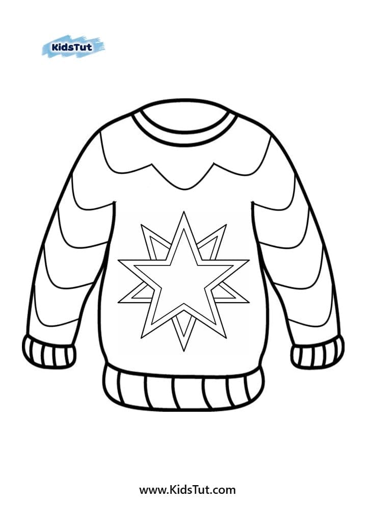 Winter coloring page for kids
