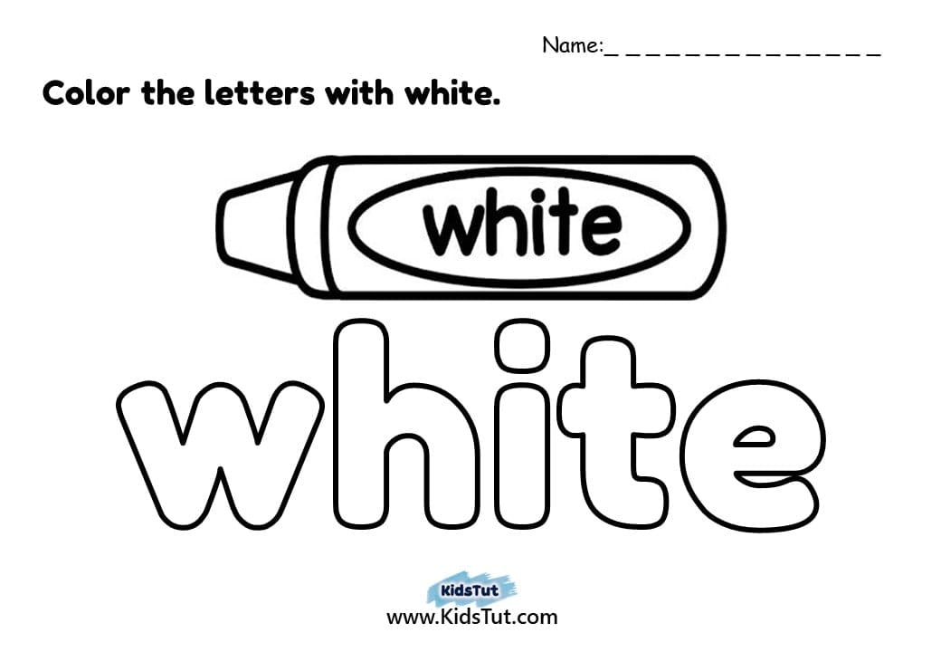Color Name Coloring Worksheets