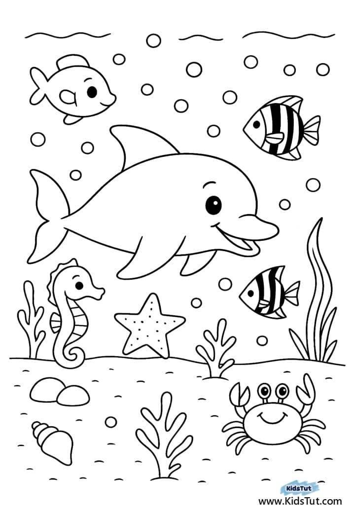 Free Printable Under the Sea Coloring Pages