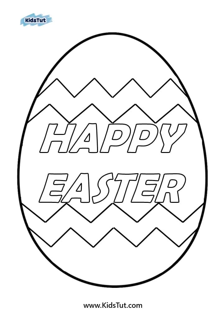 Fun and Easy Easter egg coloring pages for kids