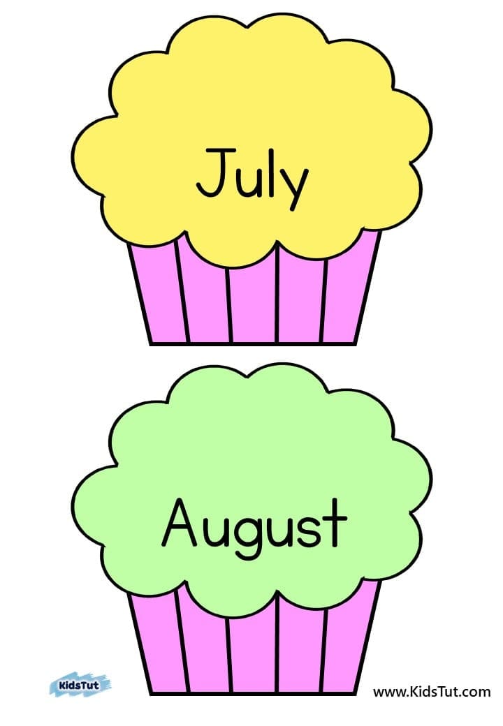 Easy Classroom Birthday Chart: Cupcake Theme