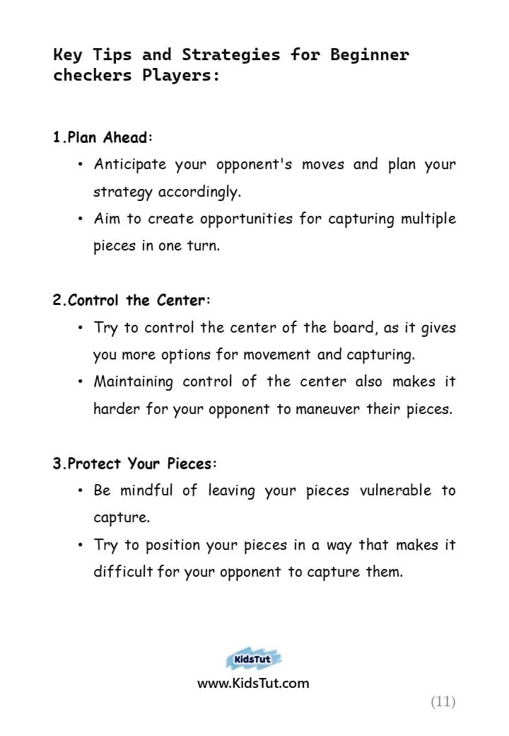 Mastering Checkers: Rules and Tips for kids