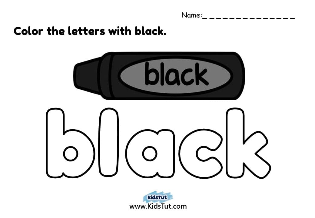 Color Name Coloring Worksheets