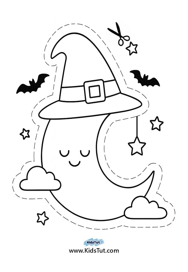 Printable Halloween Cutting Activity for Kids
