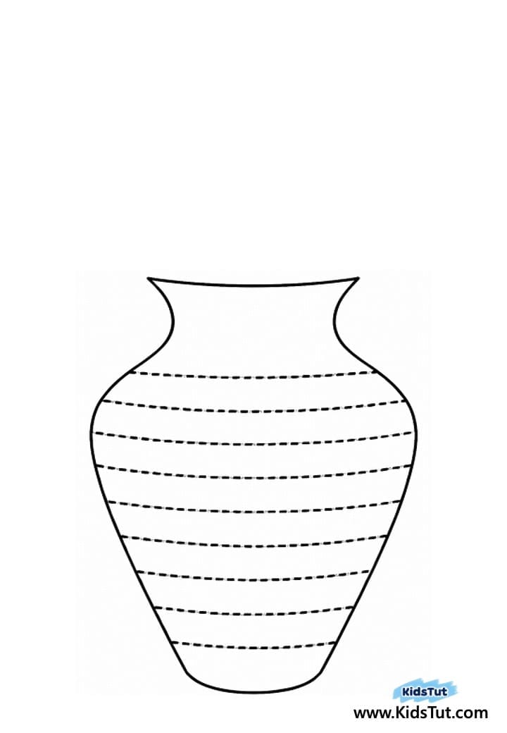 Easy Flower Vase Tracing Crafts for Kids