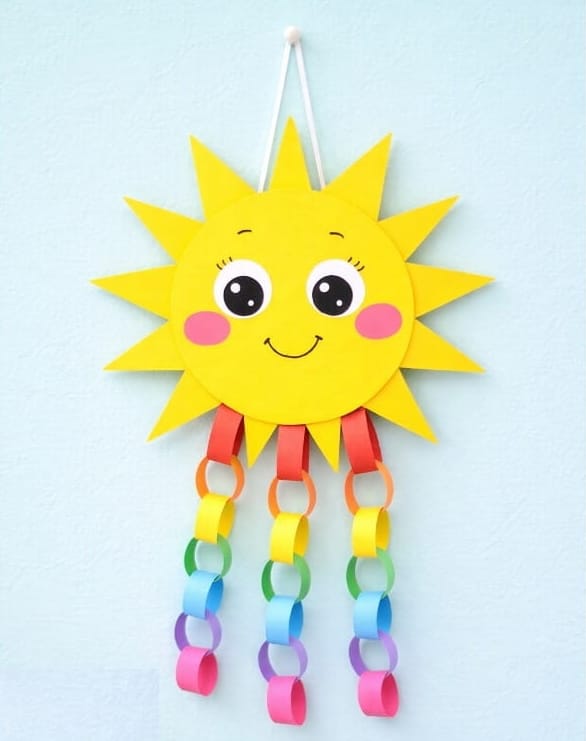 DIY Colorful Paper Chain Decor for Classroom