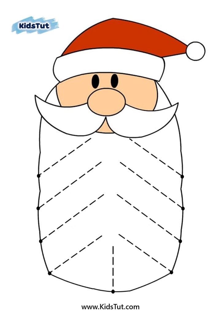 Free Santa's beard Cutting Activities for Kids