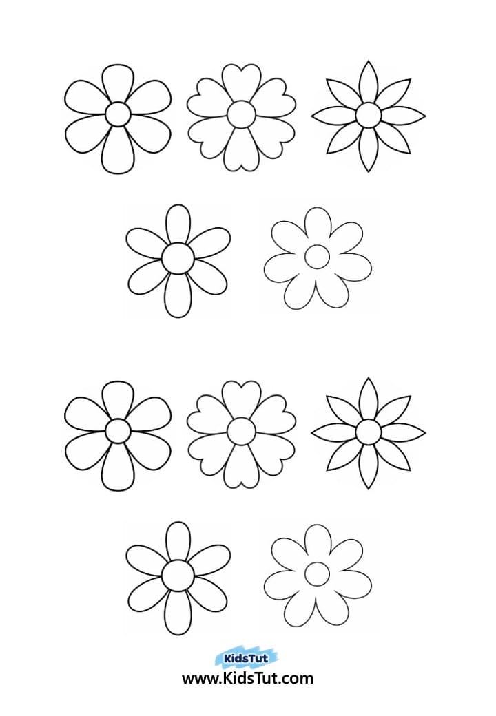 Easy Flower Vase Tracing Crafts for Kids