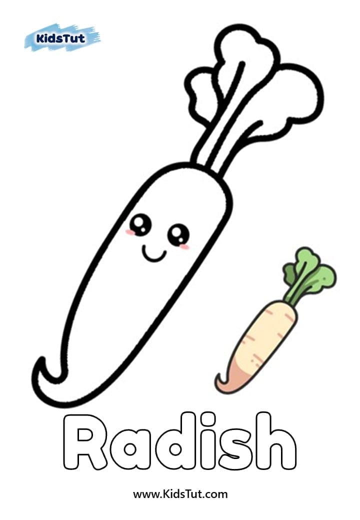Vegetable coloring pages for kids