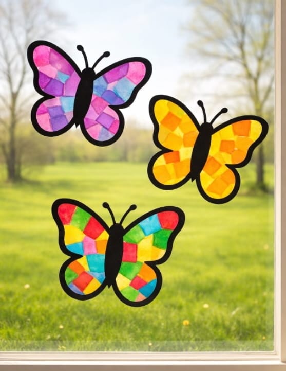 Colorful Spring Suncatcher Crafts for Kids