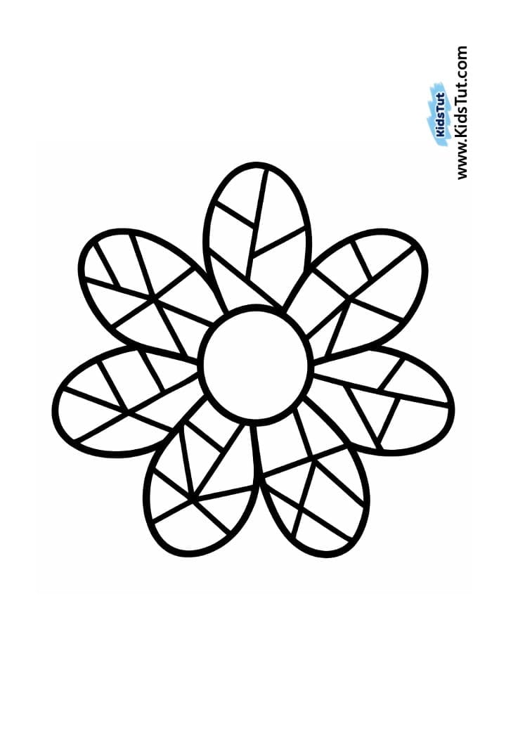 Easy Mosaic Spring Coloring Pages for Kids