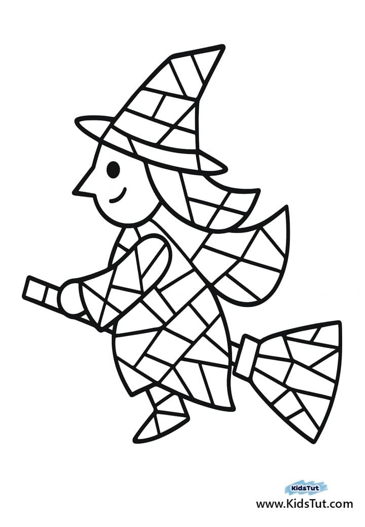 Best Mosaic Halloween Coloring Pages for Kids