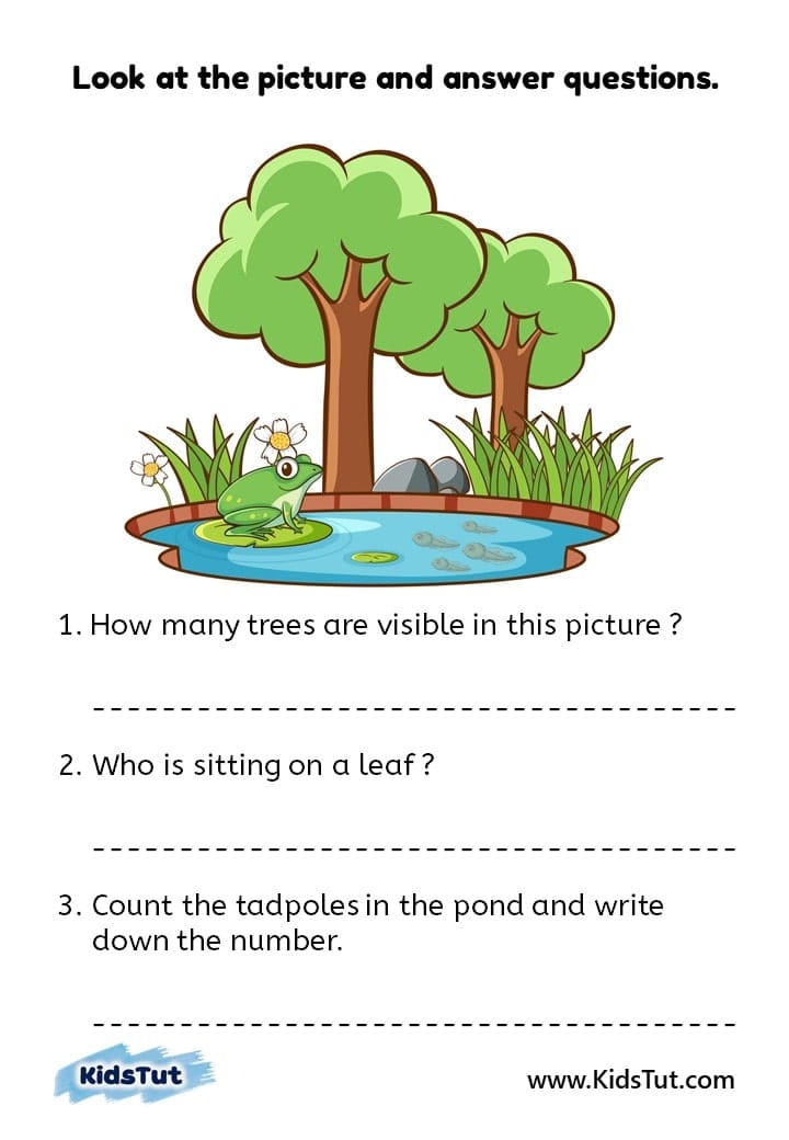 Easy Look at the picture and answer worksheets
