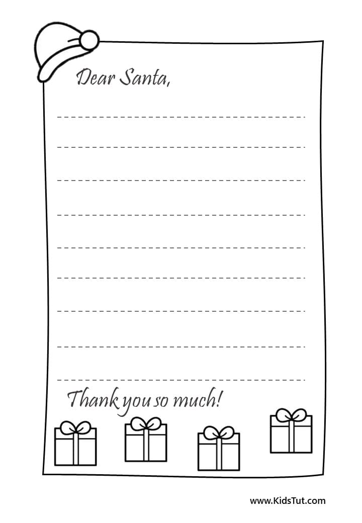 Letter to Santa: Simple Letter Templates for Kids