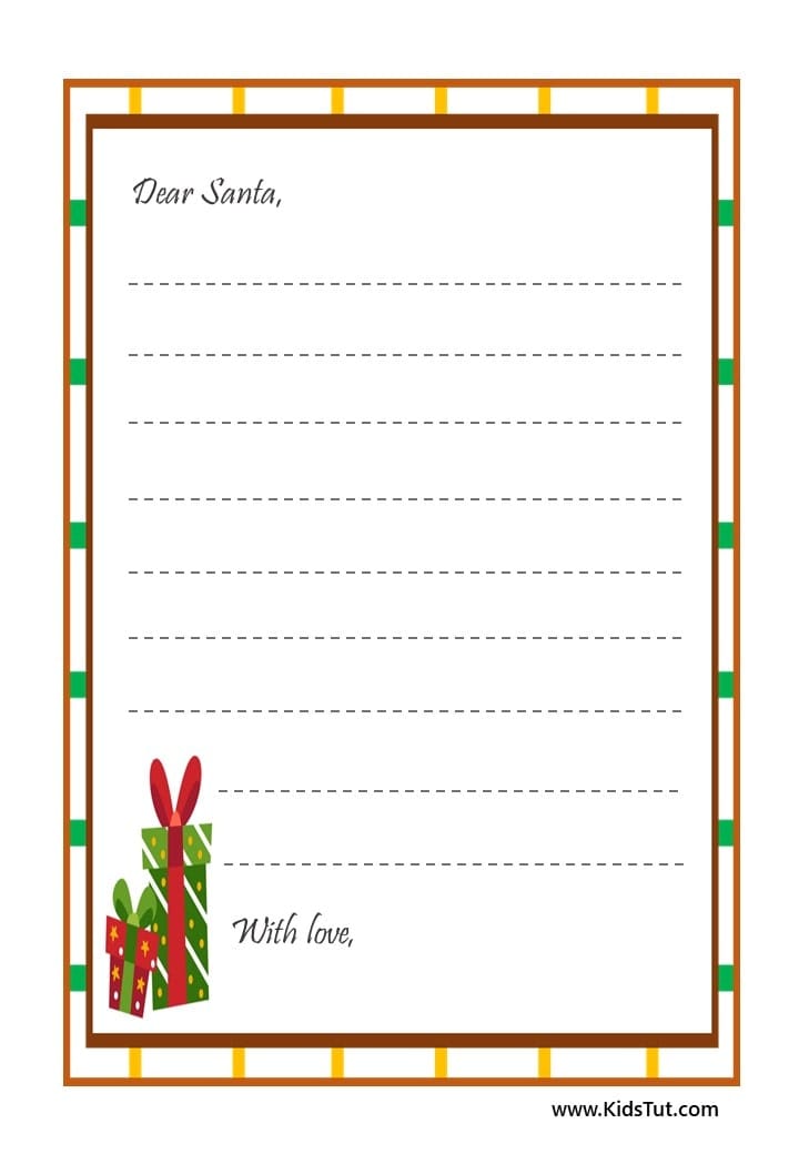 Letter to Santa: Simple Letter Templates for Kids