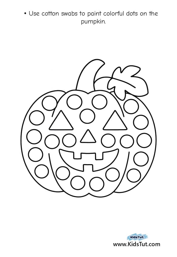 Halloween Dot Painting: Fun Q-tip Craft for Kids