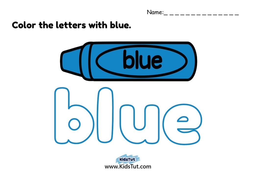 Color Name Coloring Worksheets