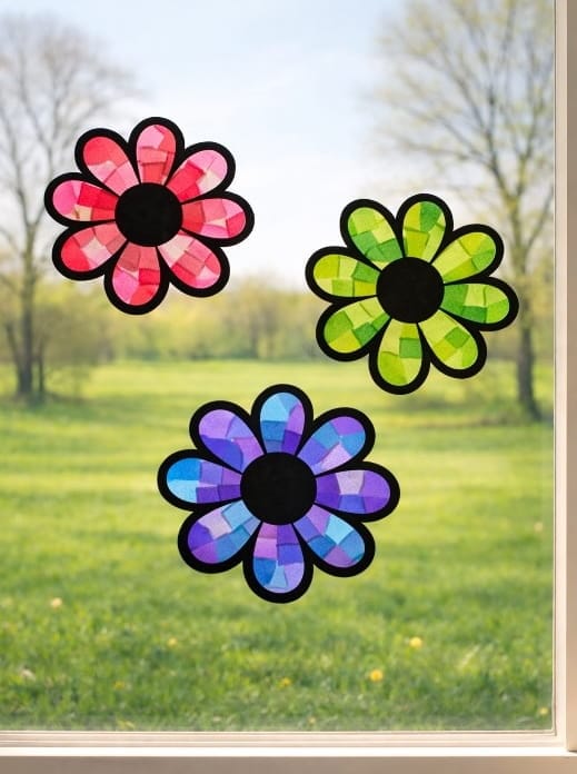 Colorful Spring Suncatcher Crafts for Kids