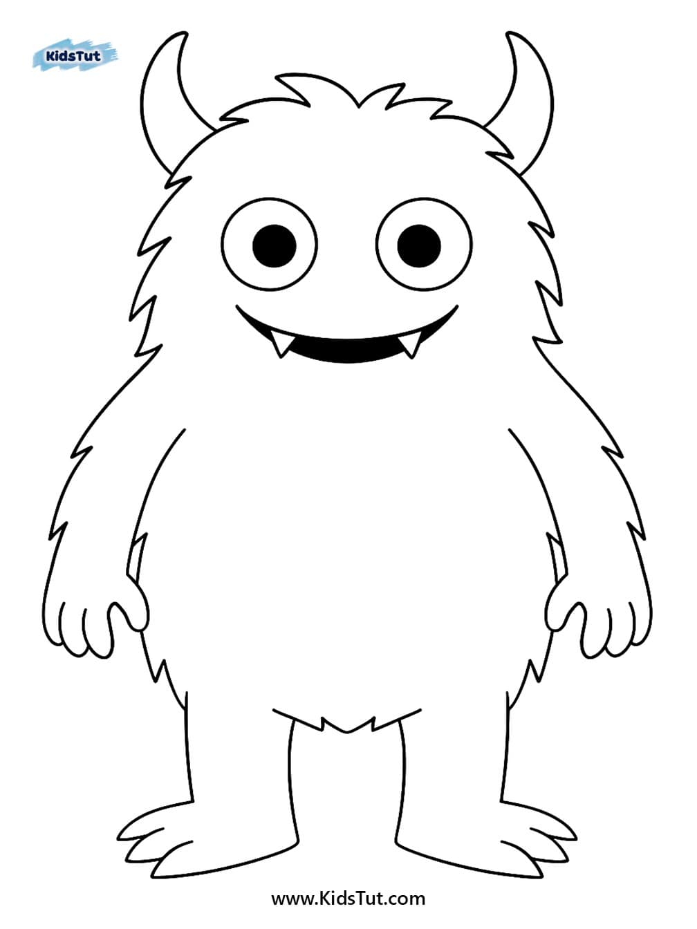 Easy Halloween Monstor Craft: Print & Paint Fun!