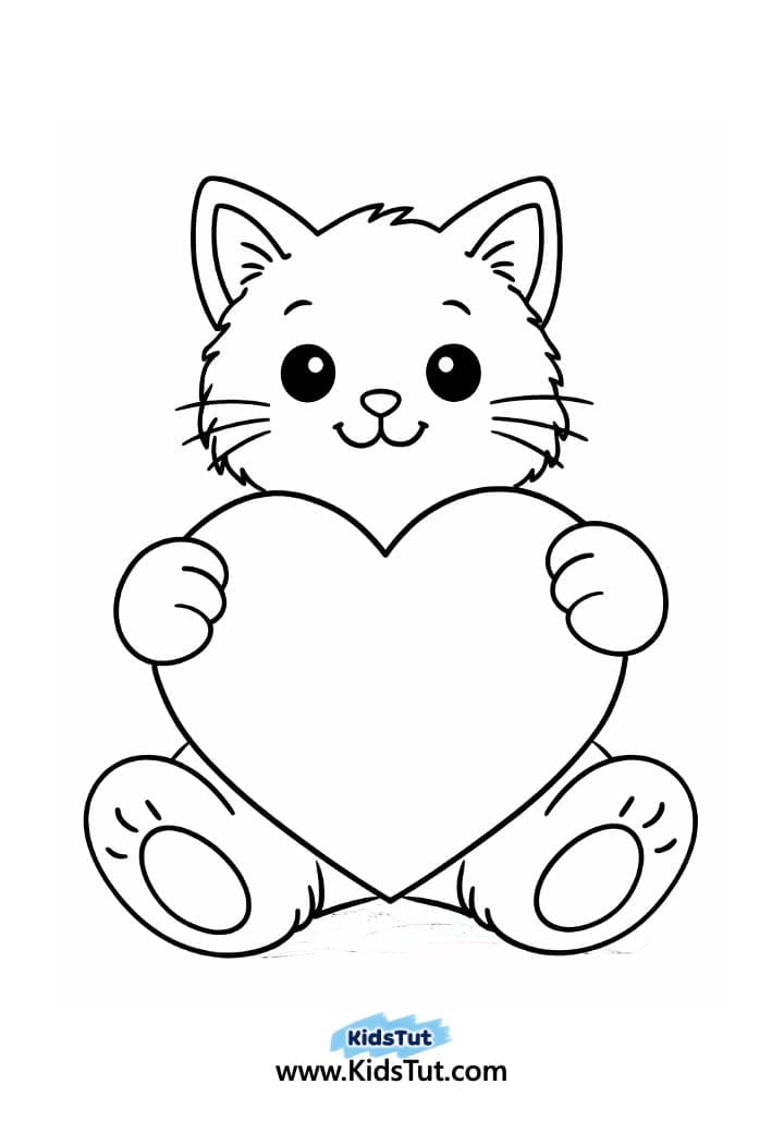 Animal Heart Craft for Kids with Torn Paper