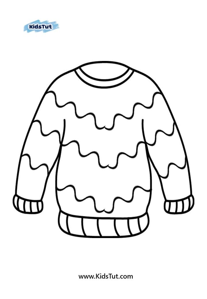 Winter coloring page for kids