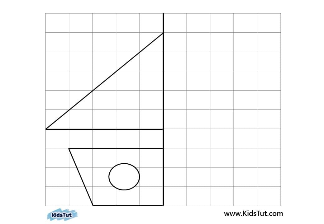 Simple Symmetry Drawing Worksheets for kids