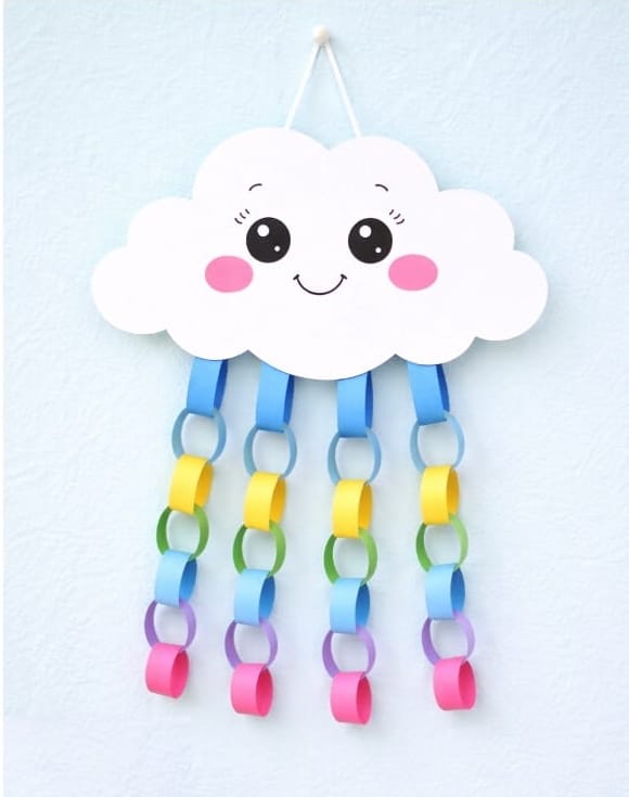 DIY Colorful Paper Chain Decor for Classroom