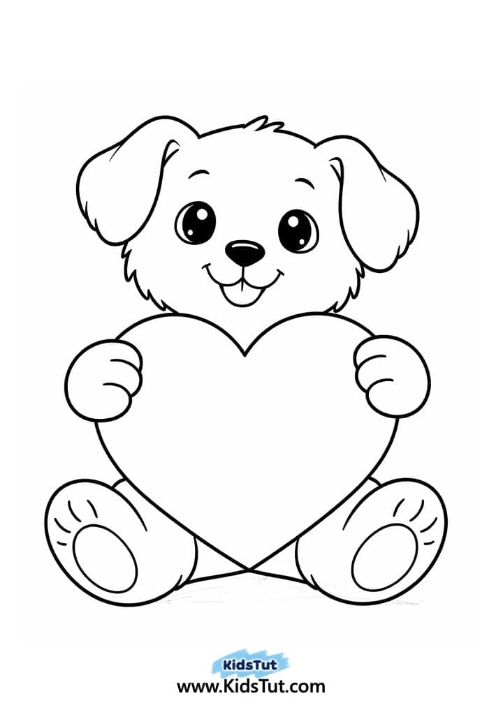 Animal Heart Craft for Kids with Torn Paper