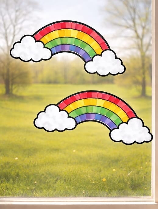 Colorful Spring Suncatcher Crafts for Kids