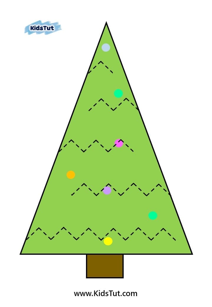 New Cutting Practice with Christmas Tree for kids