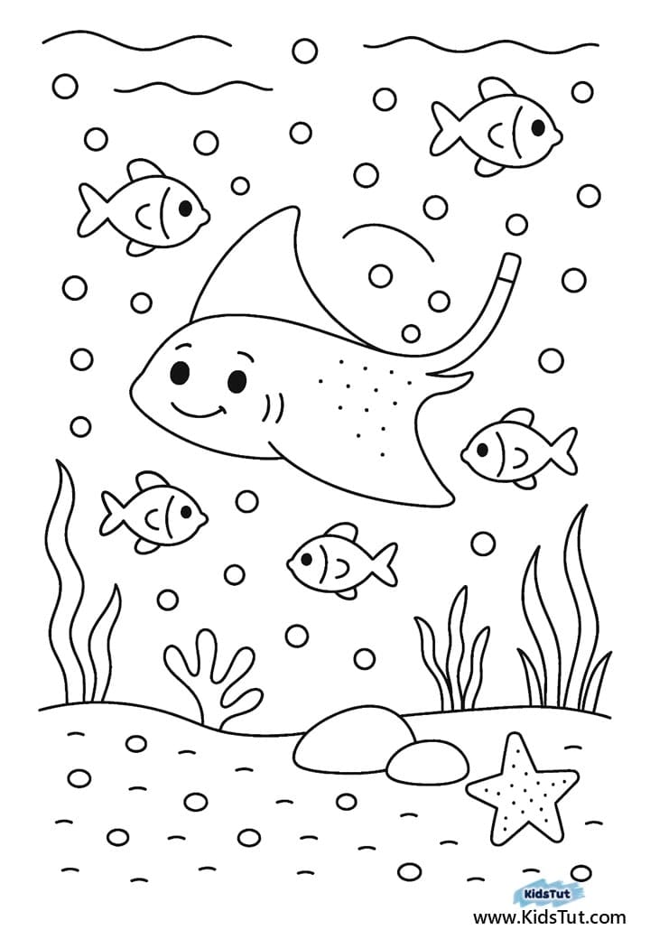 Free Printable Under the Sea Coloring Pages