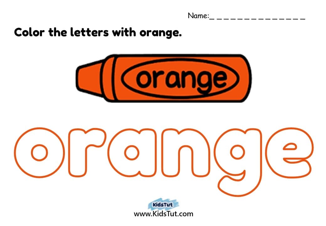 Color Name Coloring Worksheets