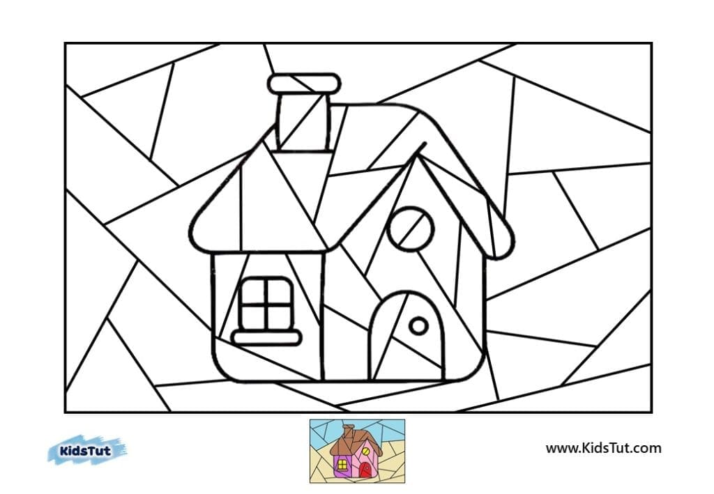 Amazing Picture puzzle coloring pages for kids