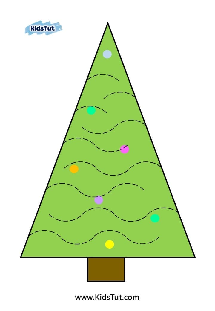 New Cutting Practice with Christmas Tree for kids