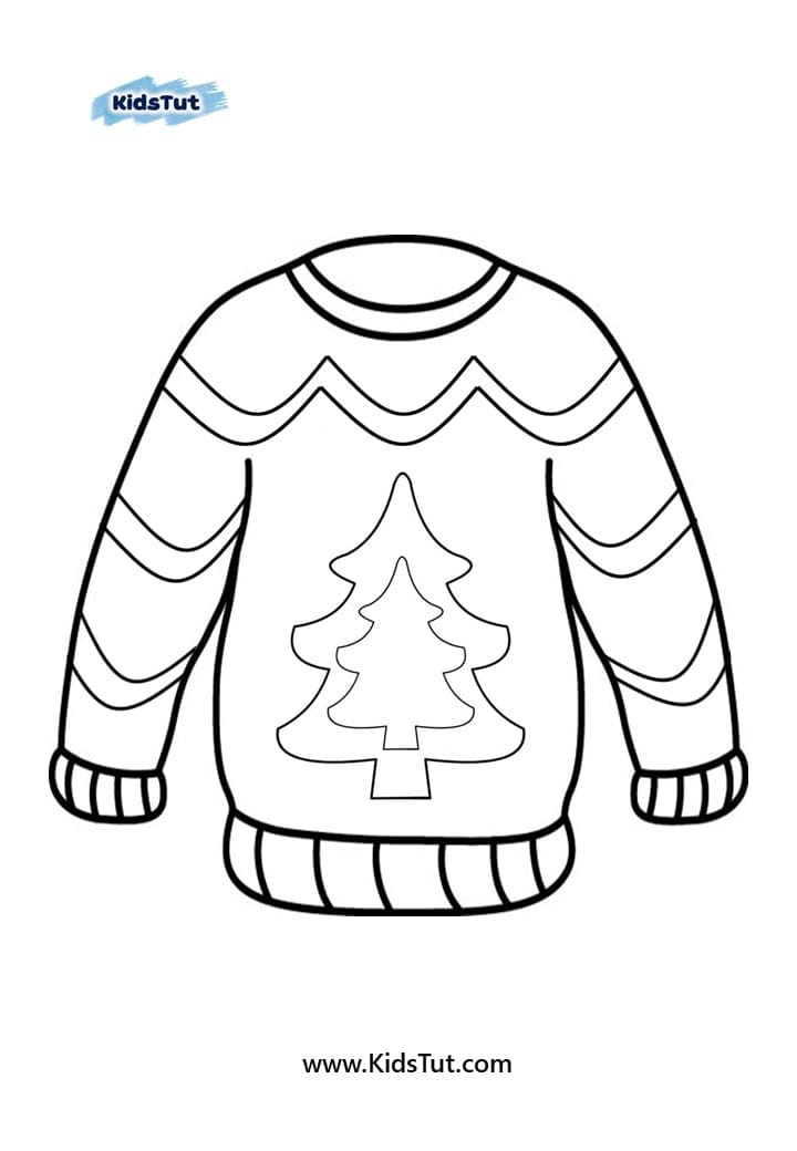 Winter coloring page for kids