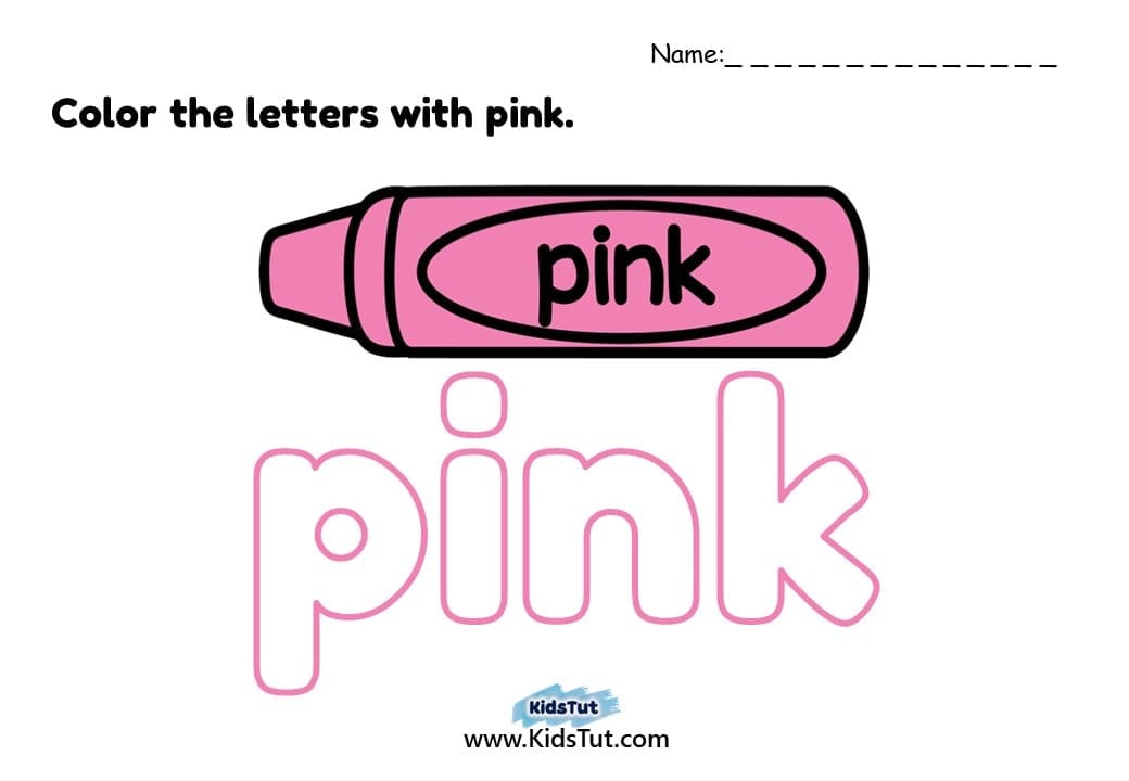 Color Name Coloring Worksheets
