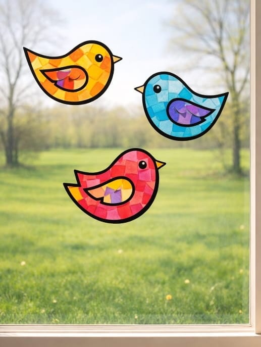 Colorful Spring Suncatcher Crafts for Kids
