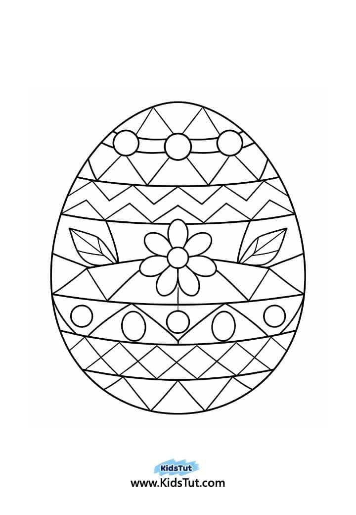 Easy Geometric Easter Coloring Pages for Kids