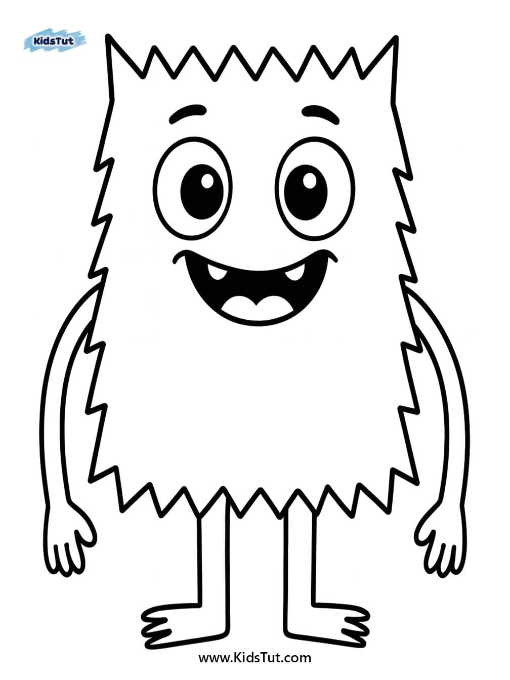 Easy Halloween Monstor Craft: Print & Paint Fun!