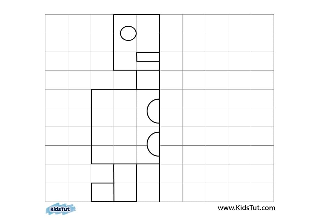 Simple Symmetry Drawing Worksheets for kids