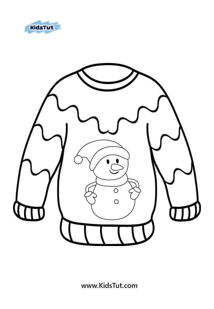 Winter coloring page for kids