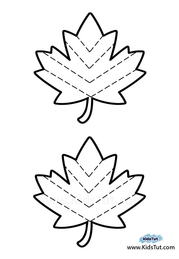 Simple Fall Cutting and Tracing Crafts for Kids