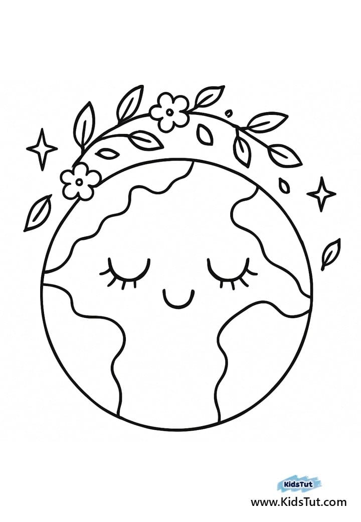 Happy Earth Day Coloring Pages for Kids