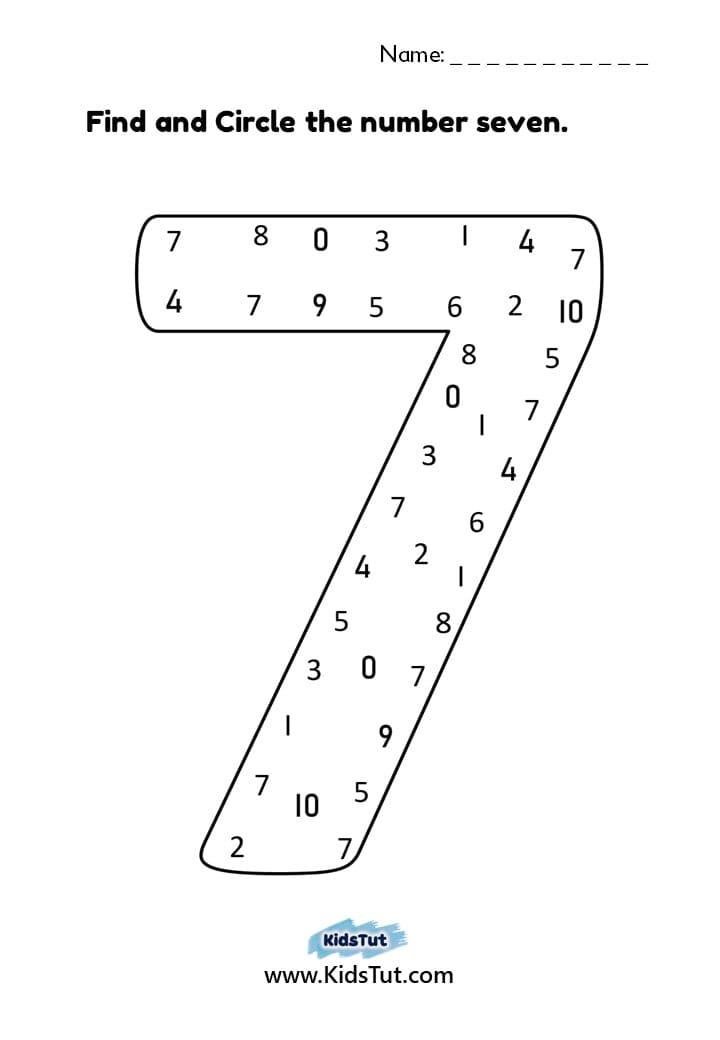 Find and Circle Worksheets for kids