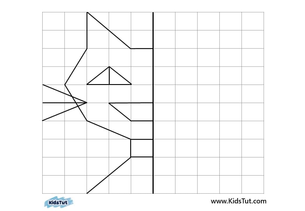 Simple Symmetry Drawing Worksheets for kids