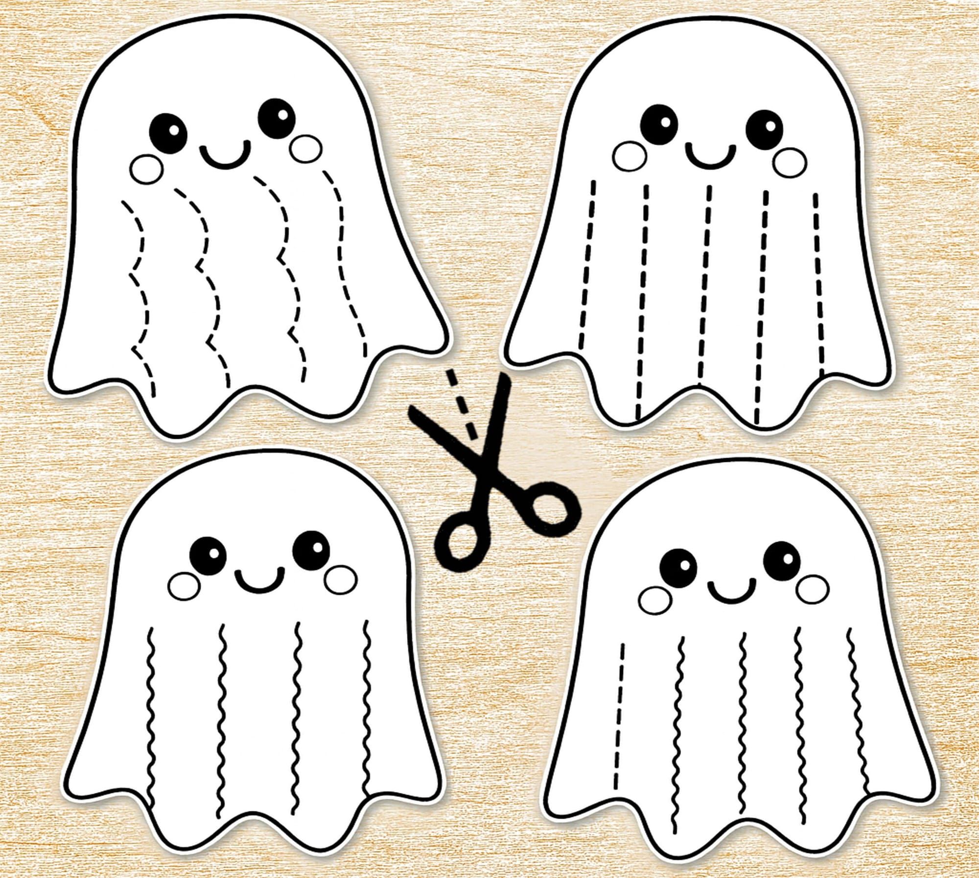 Easy and Fun Ghost Cutting Practice for Kids