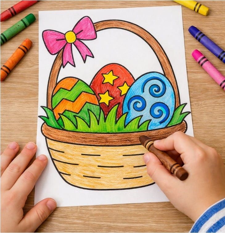Easy Easter Activities for Kids: Coloring Fun