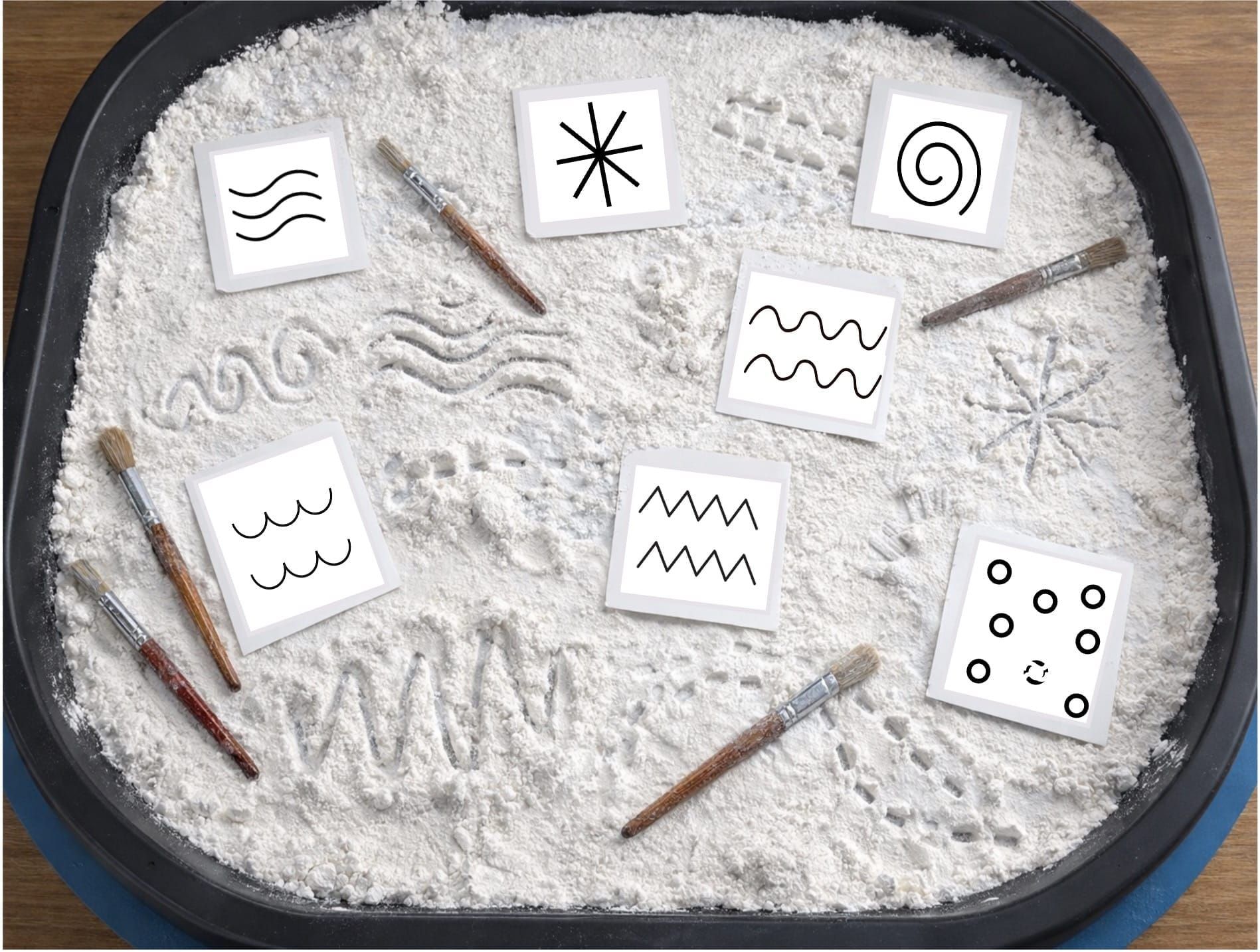 Winter Sensory Tray Pattern Activity for Kids
