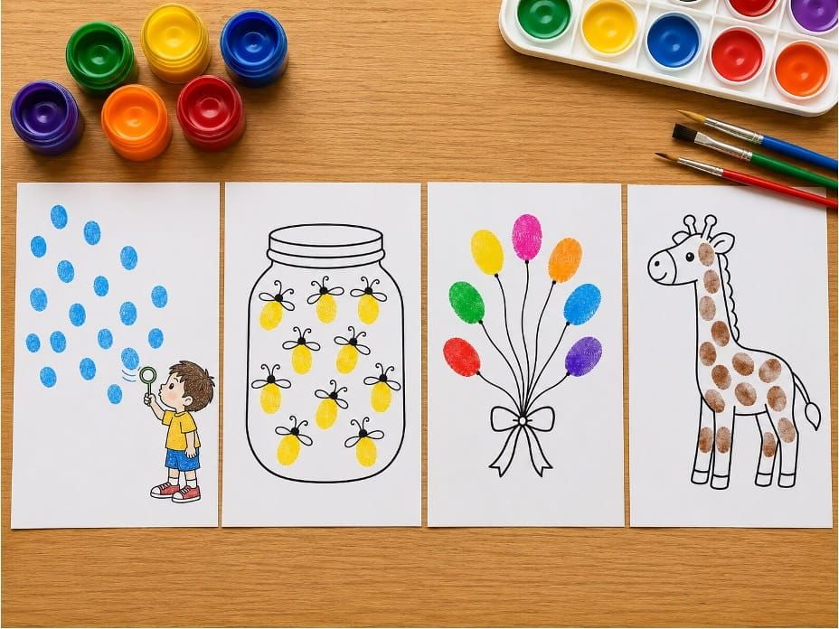 Easy Fingerprint Art Ideas for Kids